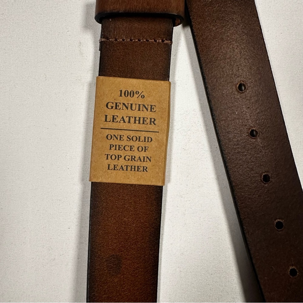 Stone Mountain Men’s Brown Genuine Leather Belt L 38-40 - Picture 2 of 3